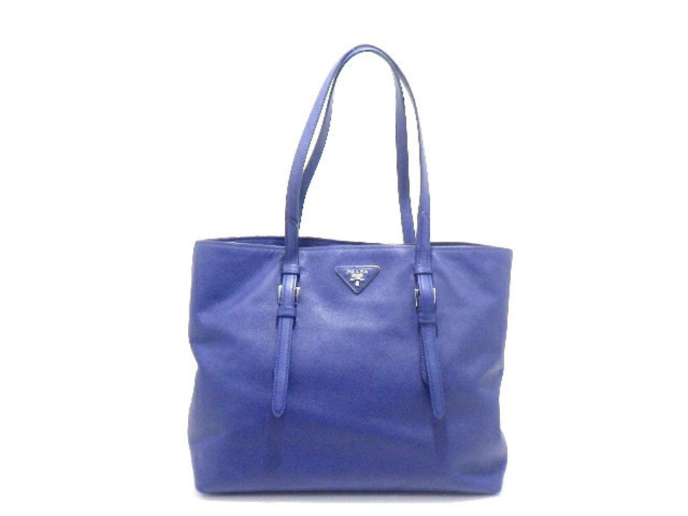 Prada Tote Tessuto Saffiano bag Saffiano soft leather blue shoulder INCHIOSTRO